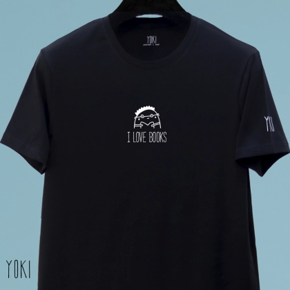 YOKI "I love books" Black futbolkasi