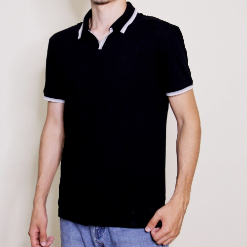 Мужская футболка-поло YSK (чёрный)