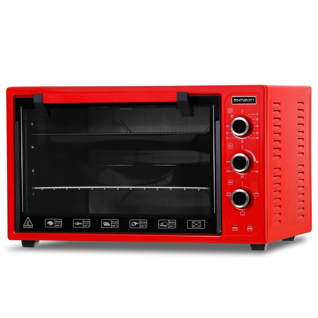 Мини-печь Shivaki 3618 E (С лампой) Красная