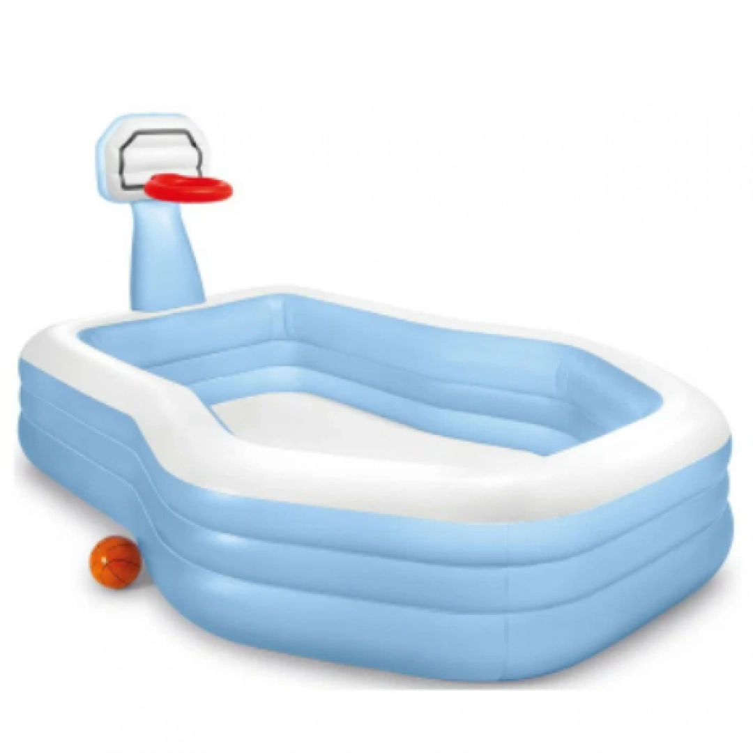 Детский надувной бассейн Intex с баскетбольным кольцом и мячиком 57183