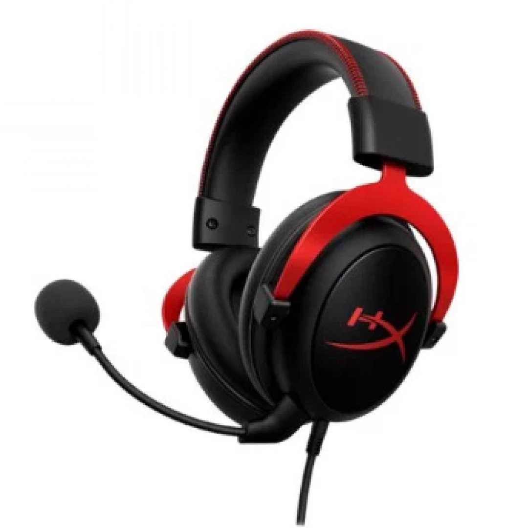 HYPERX Cloud II o&lsquo;yin quloqchini, PC va o&lsquo;yin konsollari uchun, qora/qizil