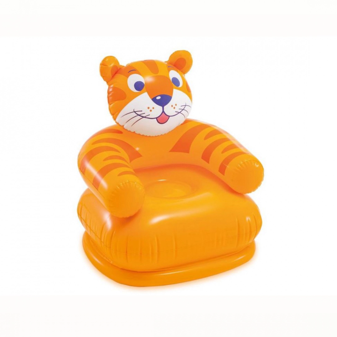 Intex Happy Animal Chair Tiger 68556 bolalar uchun puflanadigan stul