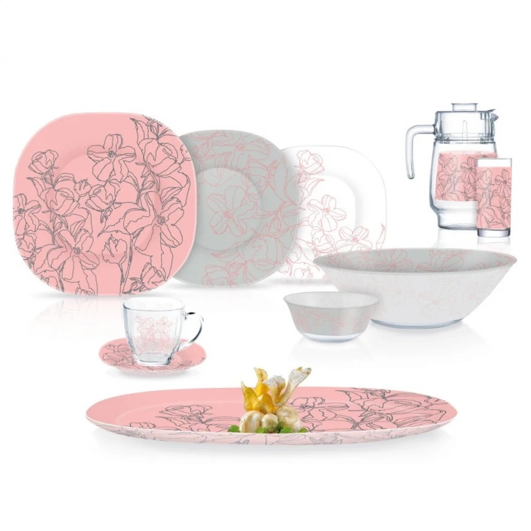 Столовый сервиз Luminarc Annalee Pink 46 предметов
