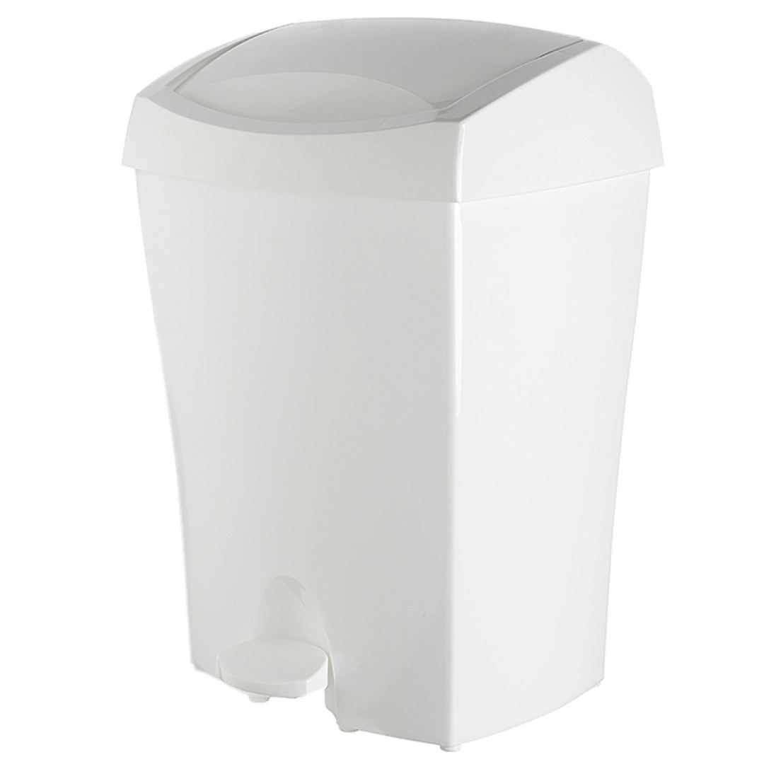 Ведро пластмассовая для мусора Trash Star Bin 18 lt White