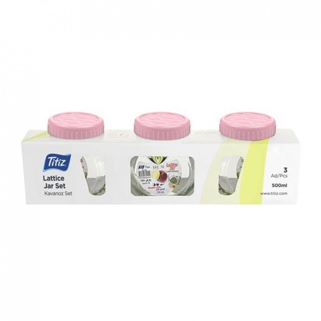 Набор банкок для сыпучих / Lattice Jar 750 cc Set  3 Pieces Set (8*3)