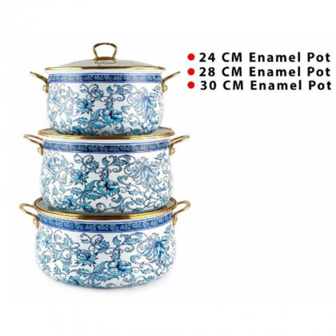 Life Smile 6PCS Cookwareset Enamel Coating