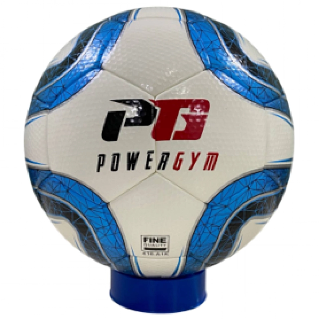 Футбольный мяч PowerGym, сине-черно-белый