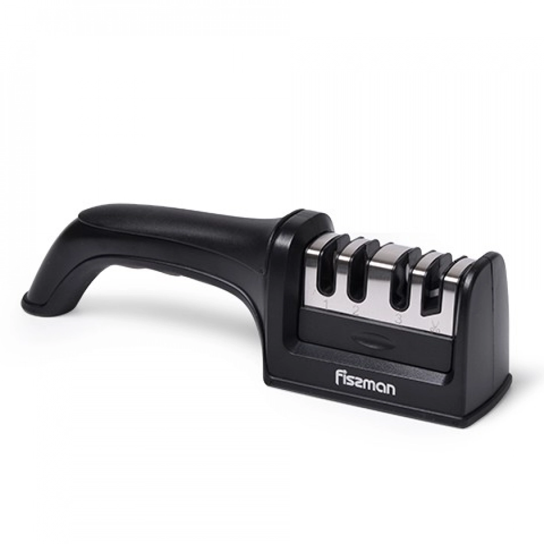 Pichoqlar uchun o'tkirlashtiruvchi Fissman 22x5x6 sm uch bosqichli o'tkirlash (keramika, karbid, olmos toshlari)