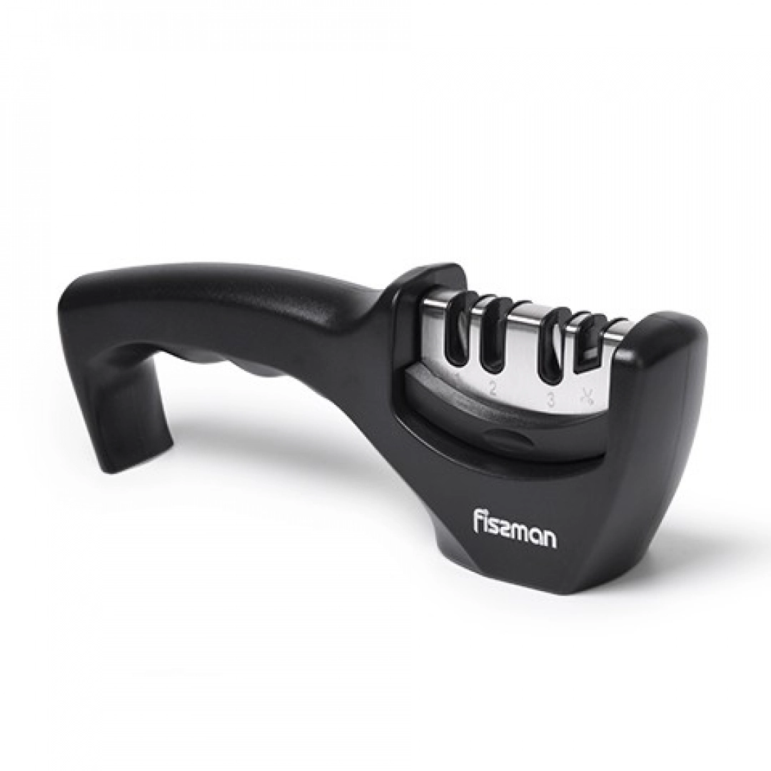 Точилка для ножей Fissman 21x5x7 см трехшаговой заточки (камни из керамики, карбида, алмаза)