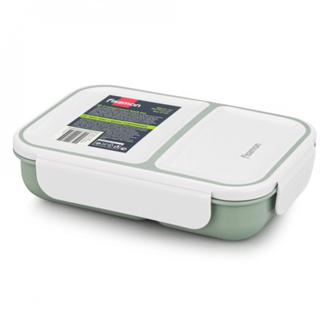 Fissman ikki bo‘limli tushlik qutisi, 20x14x5 sm 800 ml (plastik)