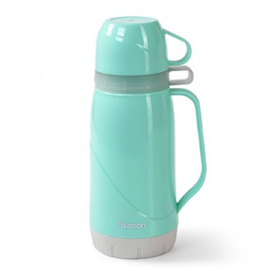 Термос Fissman 600 мл Аквамарин (пластиковый корпус со стеклянной колбой)