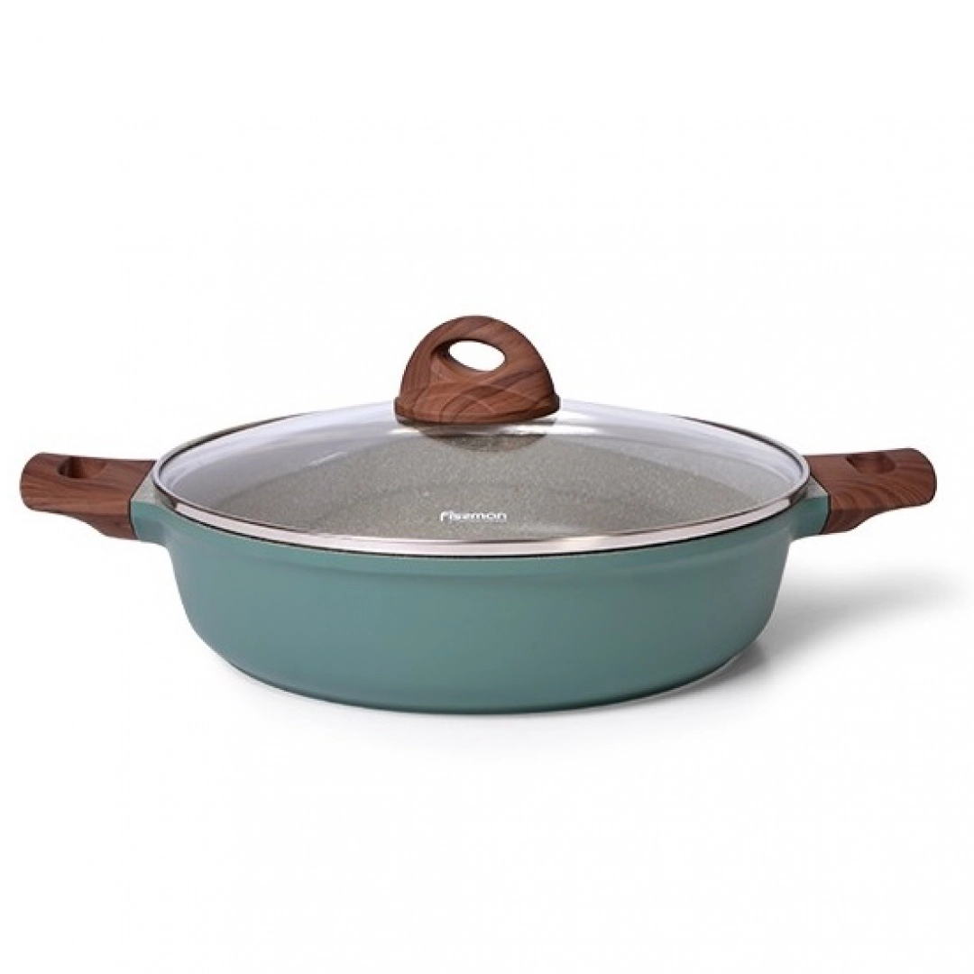 Fissman Firenza (Gredbon C2 alyuminiy yopishmaydigan qoplamali) qopqoqli tik devorli tovasi, 28x7,2 sm, 3,8 l - rasm №1 Fissman Firenza (Gredbon C2 alyuminiy yopishmaydigan qoplamali) qopqoqli tik devorli tovasi, 28x7,2 sm, 3,8 l