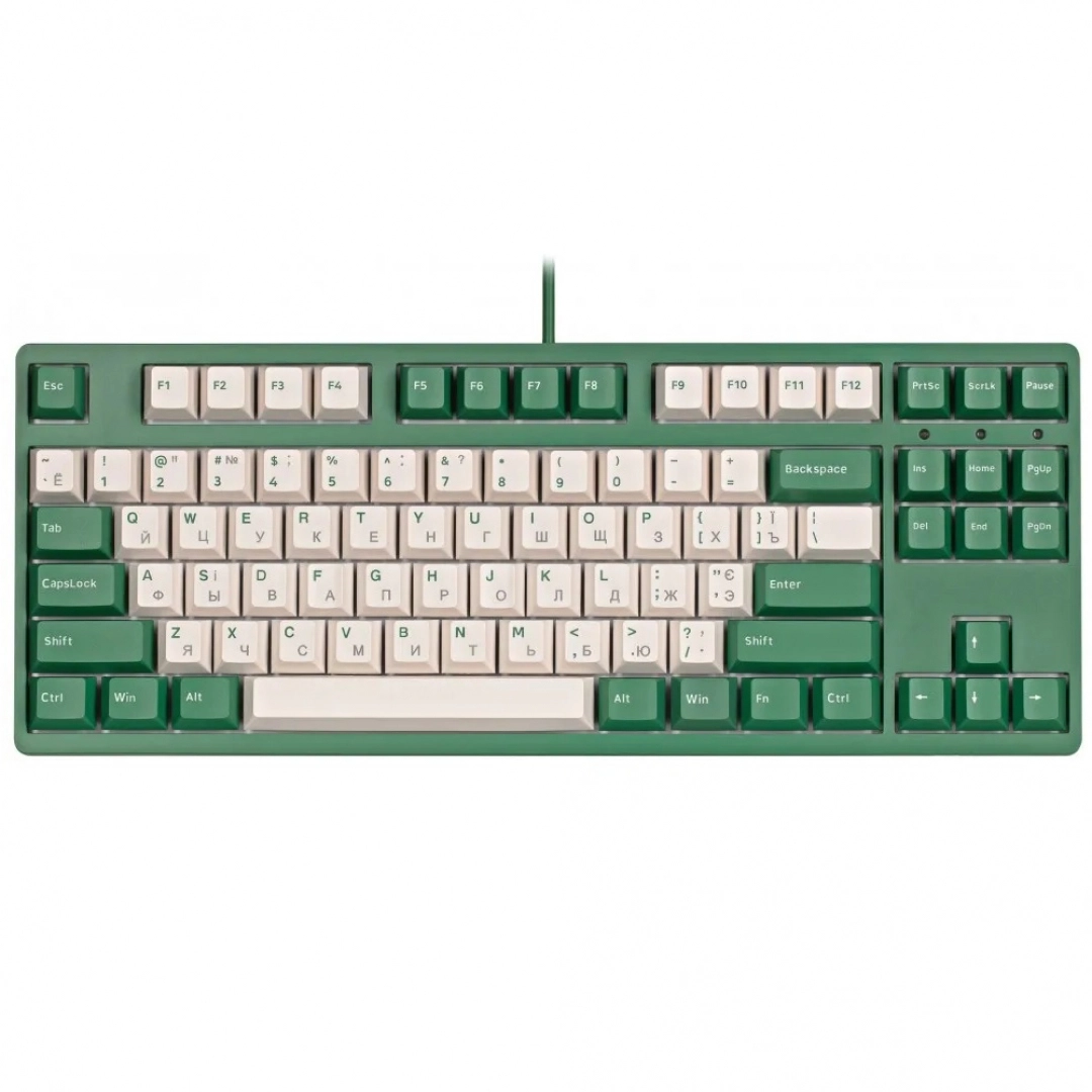 Клавиатура AKKO 3087 Matcha Red Bean DS Cherry MX Silent Red, RU, Green