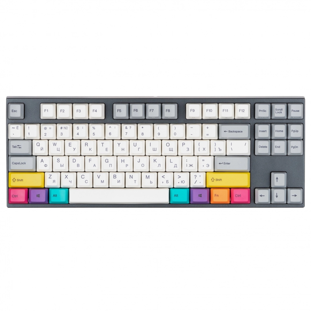 Клавиатура Varmilo MA87M V2 CMYK, EC Sakura V2, RU + коврик в подарок - фото №1 Клавиатура Varmilo MA87M V2 CMYK, EC Sakura V2, RU + коврик в подарок