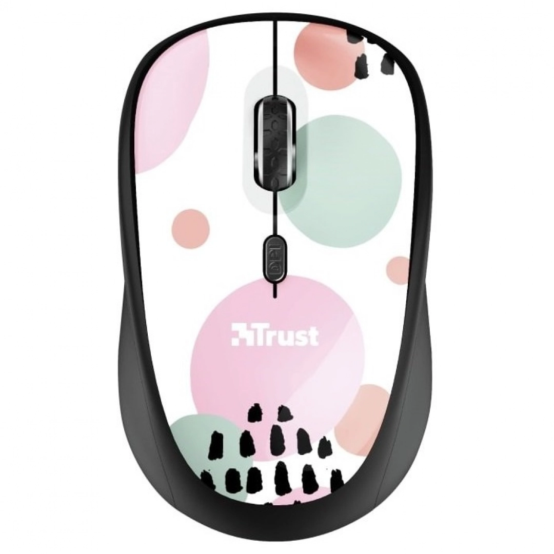 Trust Yvi WL Pink Circles simsiz sichqonchasi