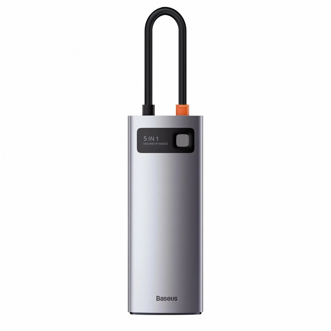 Hub Baseus Metal Gleam Series 5 in 1  Type-C(PD), HDMI, USB-konsentratori - rasm №1 Hub Baseus Metal Gleam Series 5 in 1  Type-C(PD), HDMI, USB-konsentratori