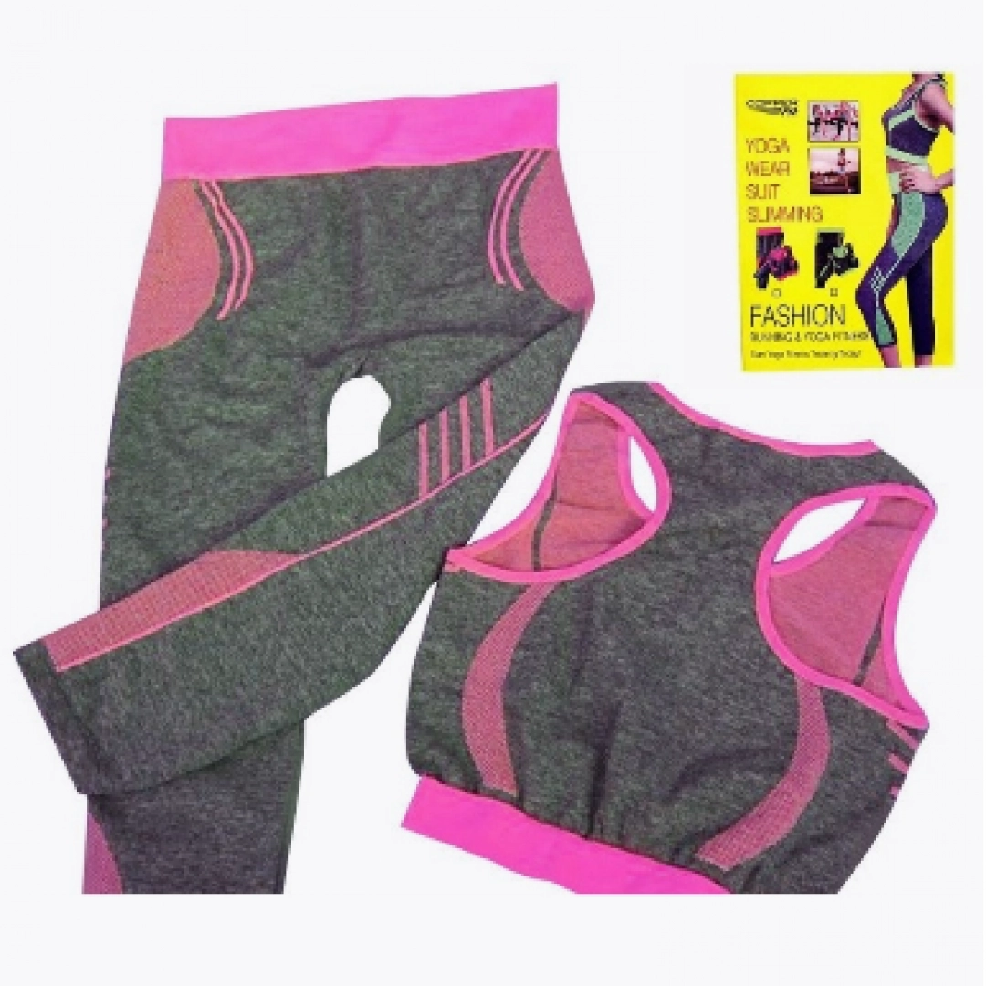 Fitness uchun ayollar kiyimi 2097 (pink, green)
