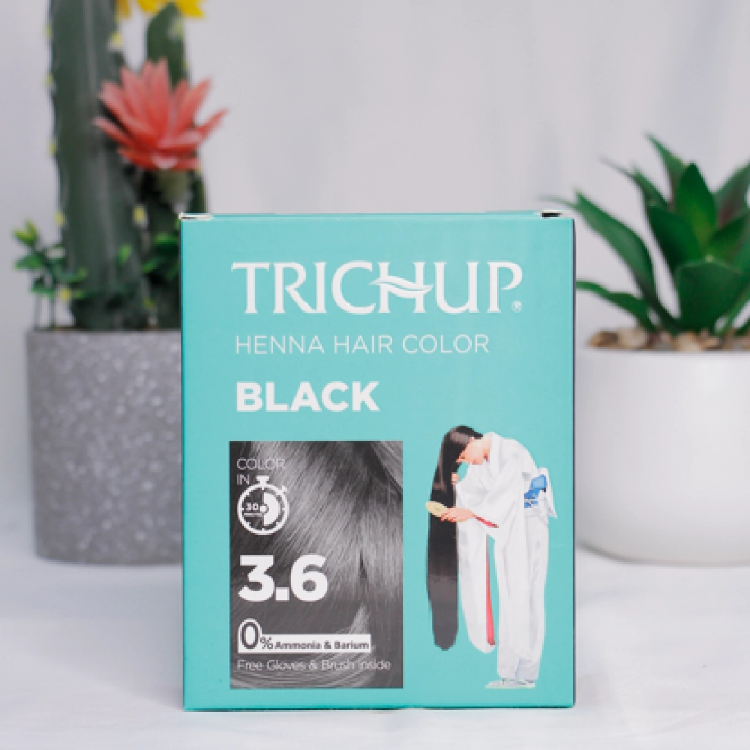 Краска хна для волос Trichup - черный 6X10гр