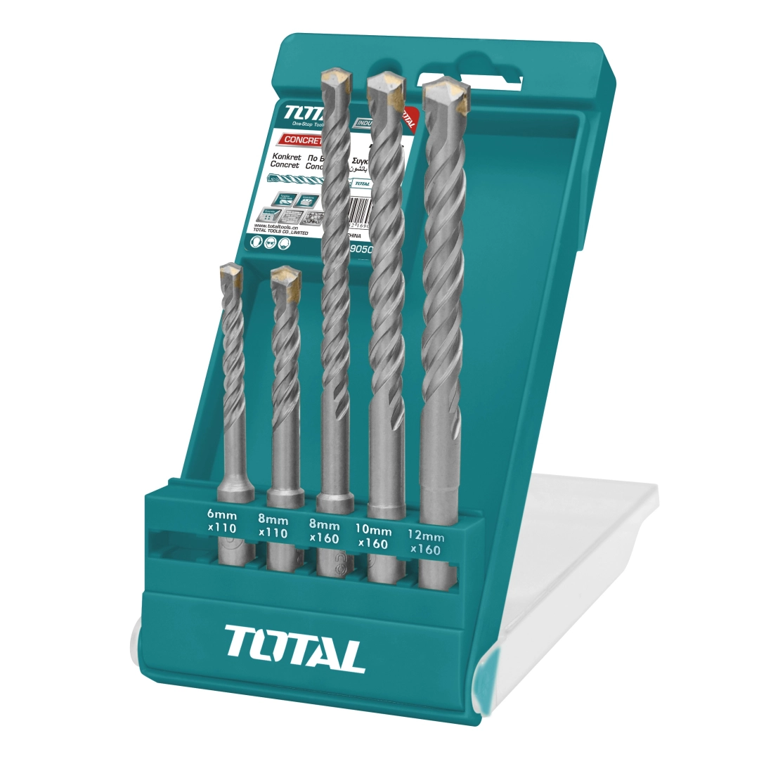 SDS-plus TOTAL TAC190501 (5 dona) burg‘ulagichlar to‘plami