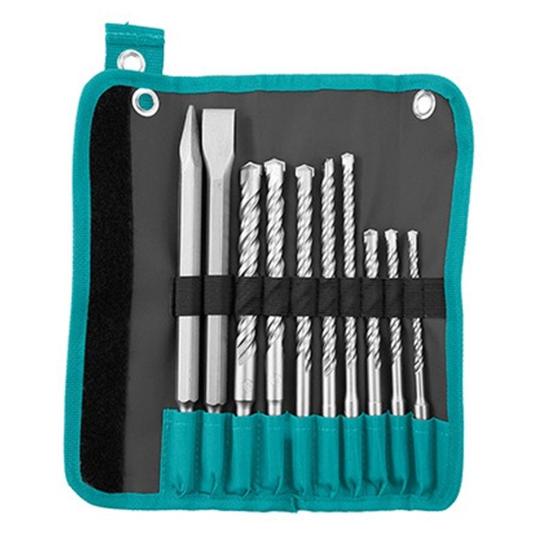 TOTAL SDS Plus TACSD19101 (10 dona) burg‘ulagich va perforator uchlari to‘plami