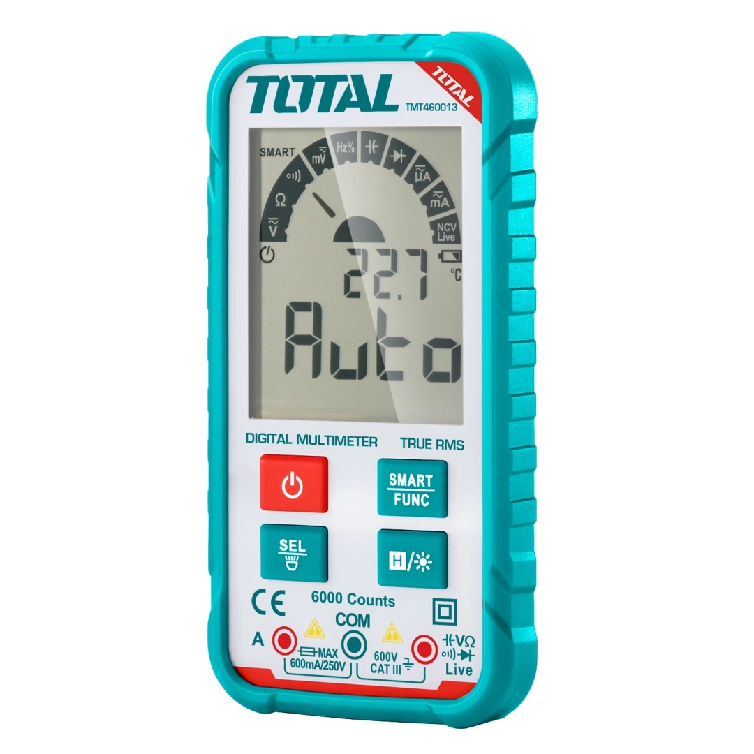 Цифровой мультиметр TOTAL TMT460013 - фото №1 Цифровой мультиметр TOTAL TMT460013