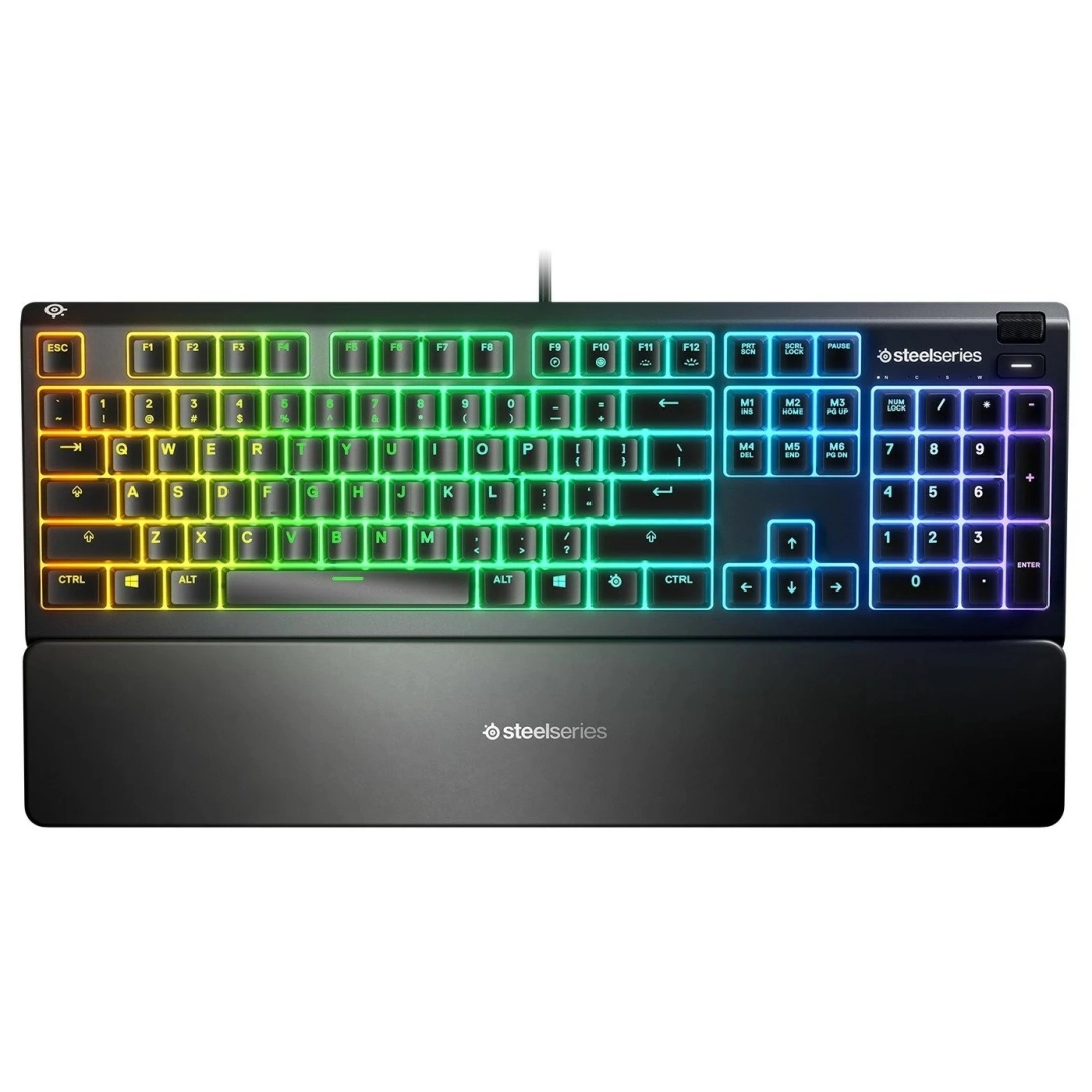 SteelSeries Apex 3 Gaming Keyboard Whisper Quiet Switches RU klaviaturasi - rasm №1 SteelSeries Apex 3 Gaming Keyboard Whisper Quiet Switches RU klaviaturasi