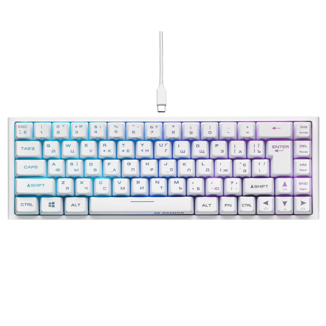 Беспроводная клавиатура 2E Gaming KG360 RGB WL White