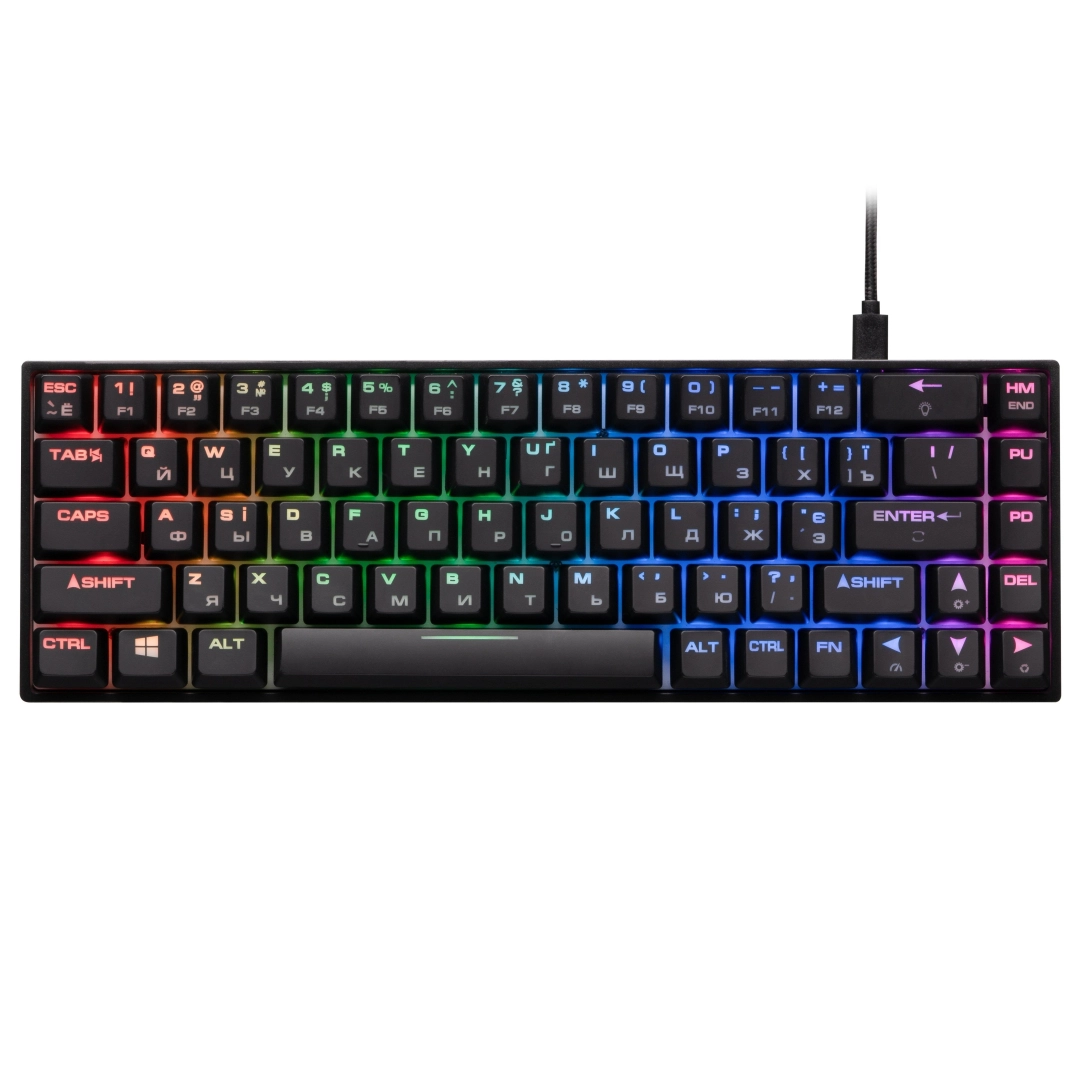 Клавиатура 2E Gaming KG370 RGB Gateron Blue Switch Black