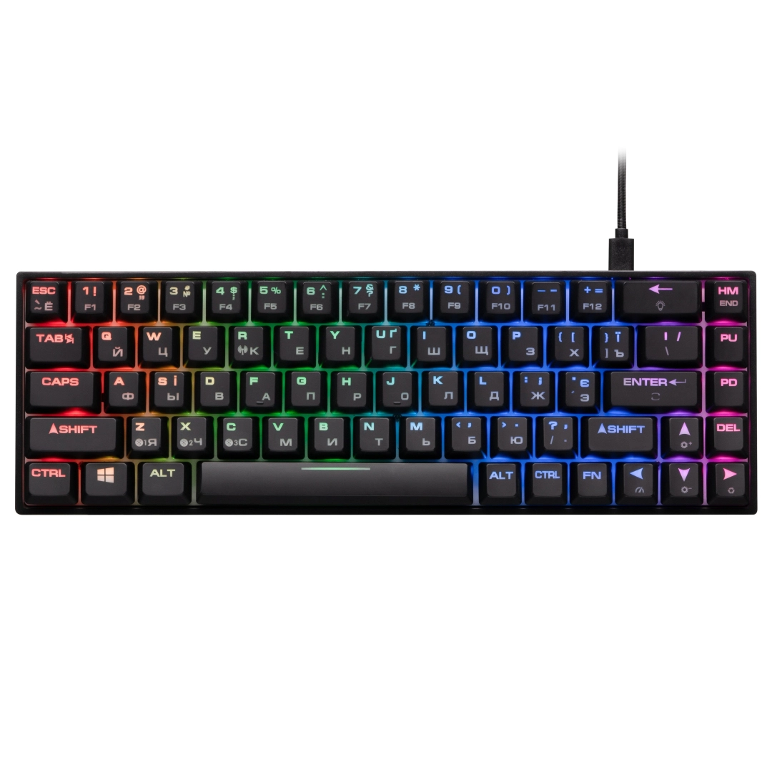 Клавиатура 2E Gaming KG380 RGB Gateron Brown Switch BT/USB Black