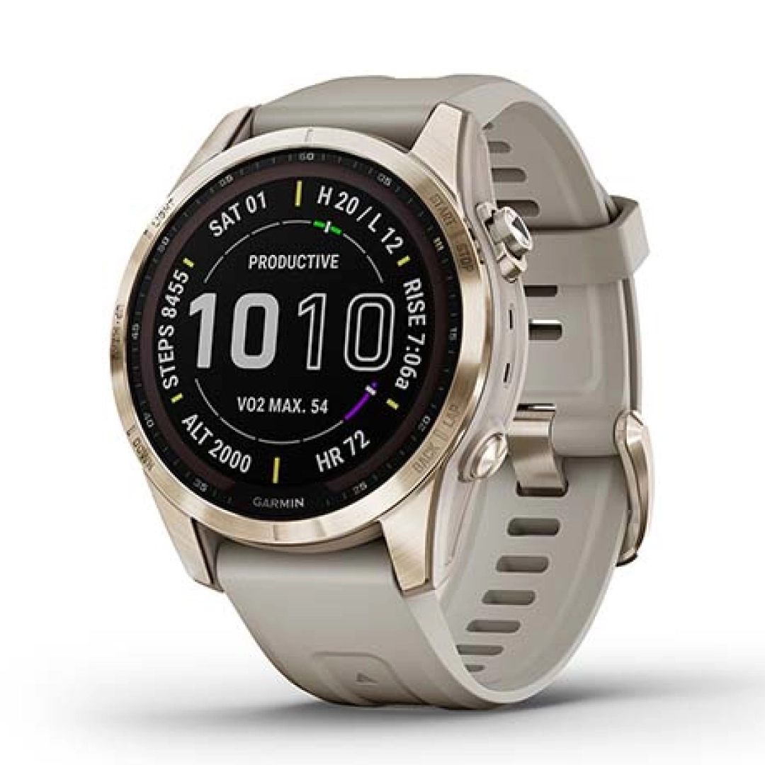 Garmin FENIX 7S Sapphire Solar Cream gold smart-soati