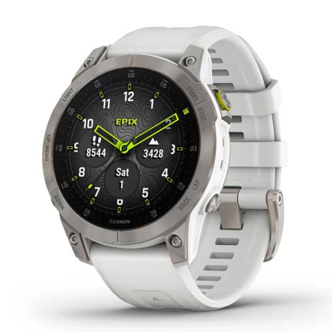 Смарт часы Garmin EPIX (Gen 2) Sapphire White titanium