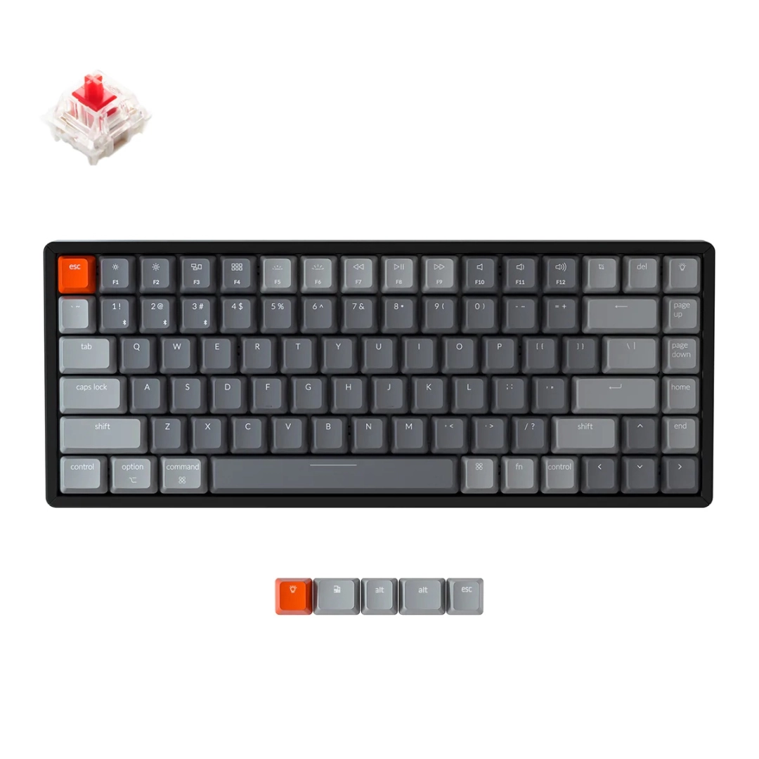 Keychron K2 84 Key Aluminum Frame Gateron RGB Red klaviaturasi