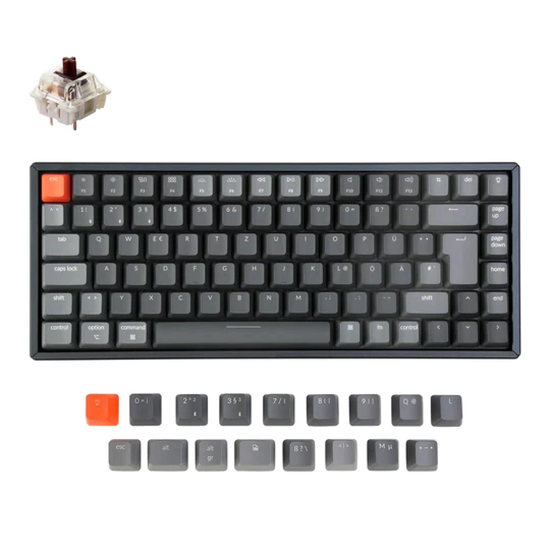 Keychron K2 84 Key Aluminum Frame Gateron RGB Brown klaviaturasi