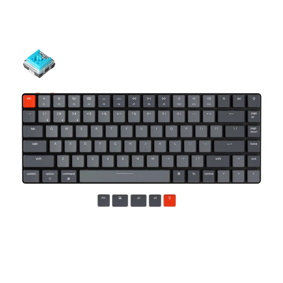 Keychron K3 84 Key Low Profile HotSwappable Optical RGB Blue klaviaturasi - rasm №1 Keychron K3 84 Key Low Profile HotSwappable Optical RGB Blue klaviaturasi