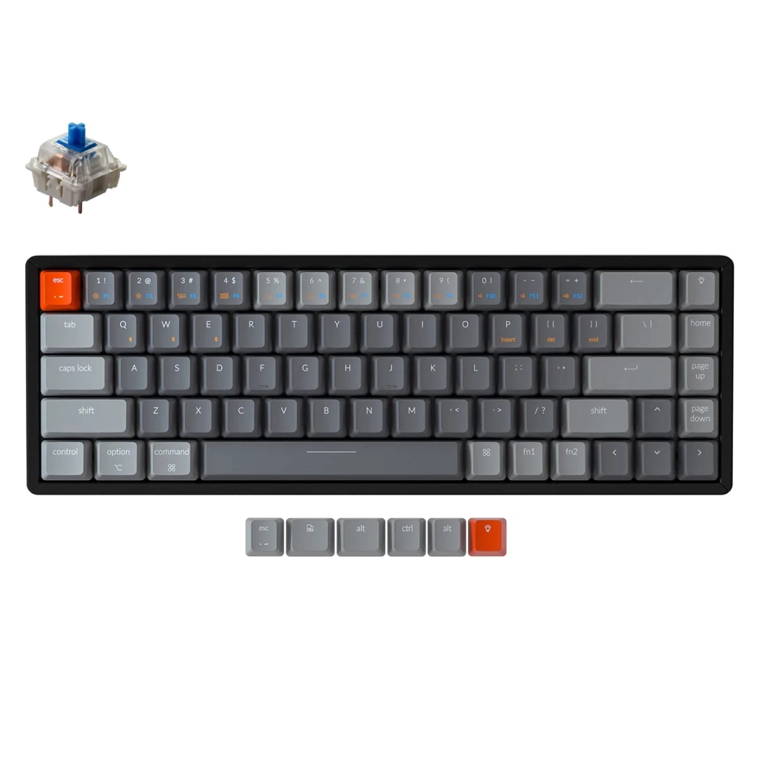 Keychron K6 68 Key Aluminum Frame HotSwappable RGB Blue klaviaturasi