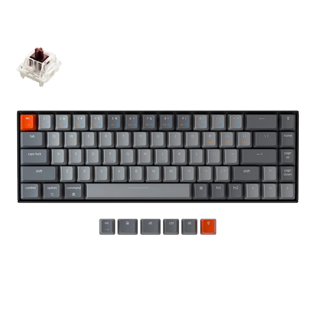 Клавиатура Keychron K6 68 Key Aluminum Frame HotSwappable RGB Brown