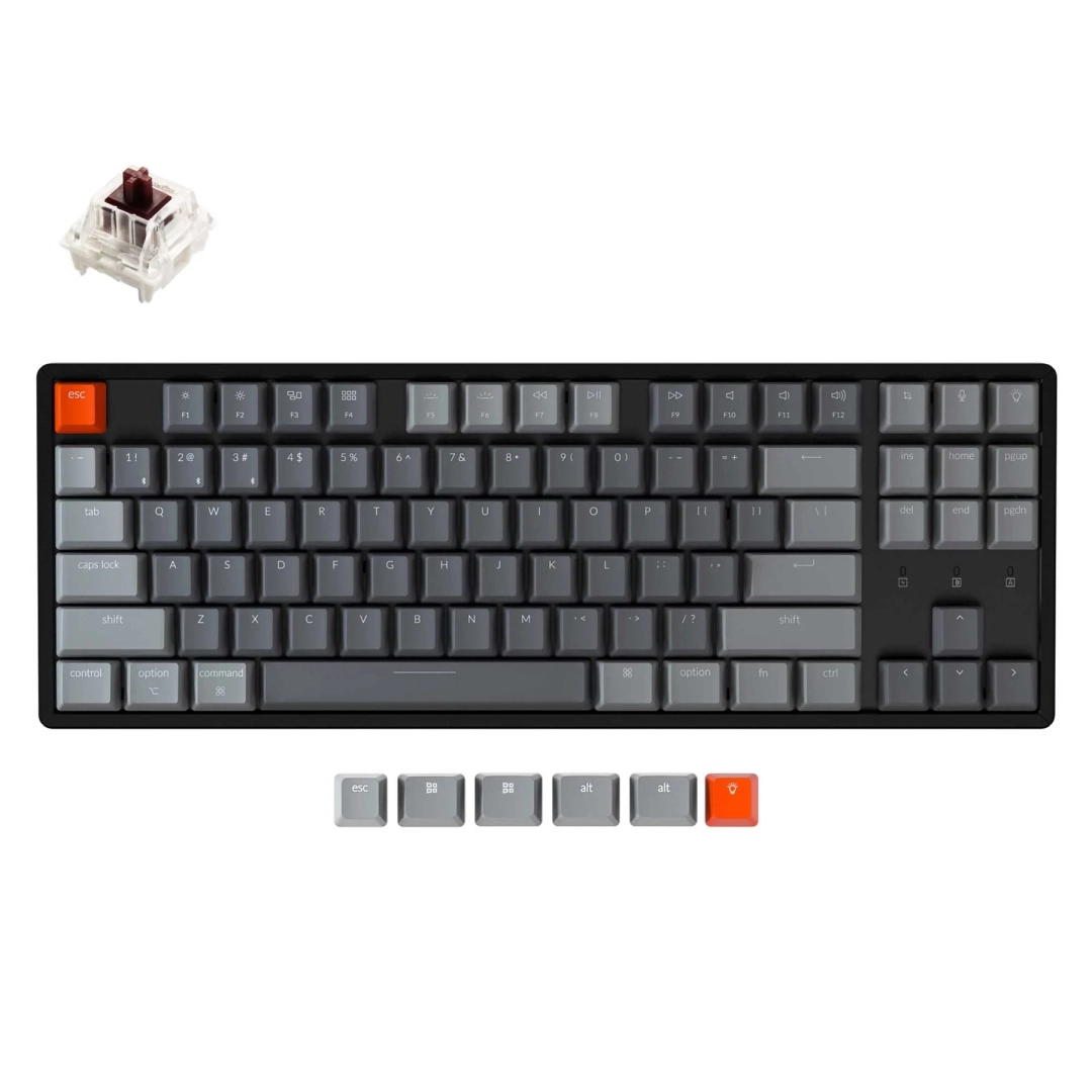 Клавиатура Keychron K8 87 Key Aluminum Frame Gateron RGB Brown