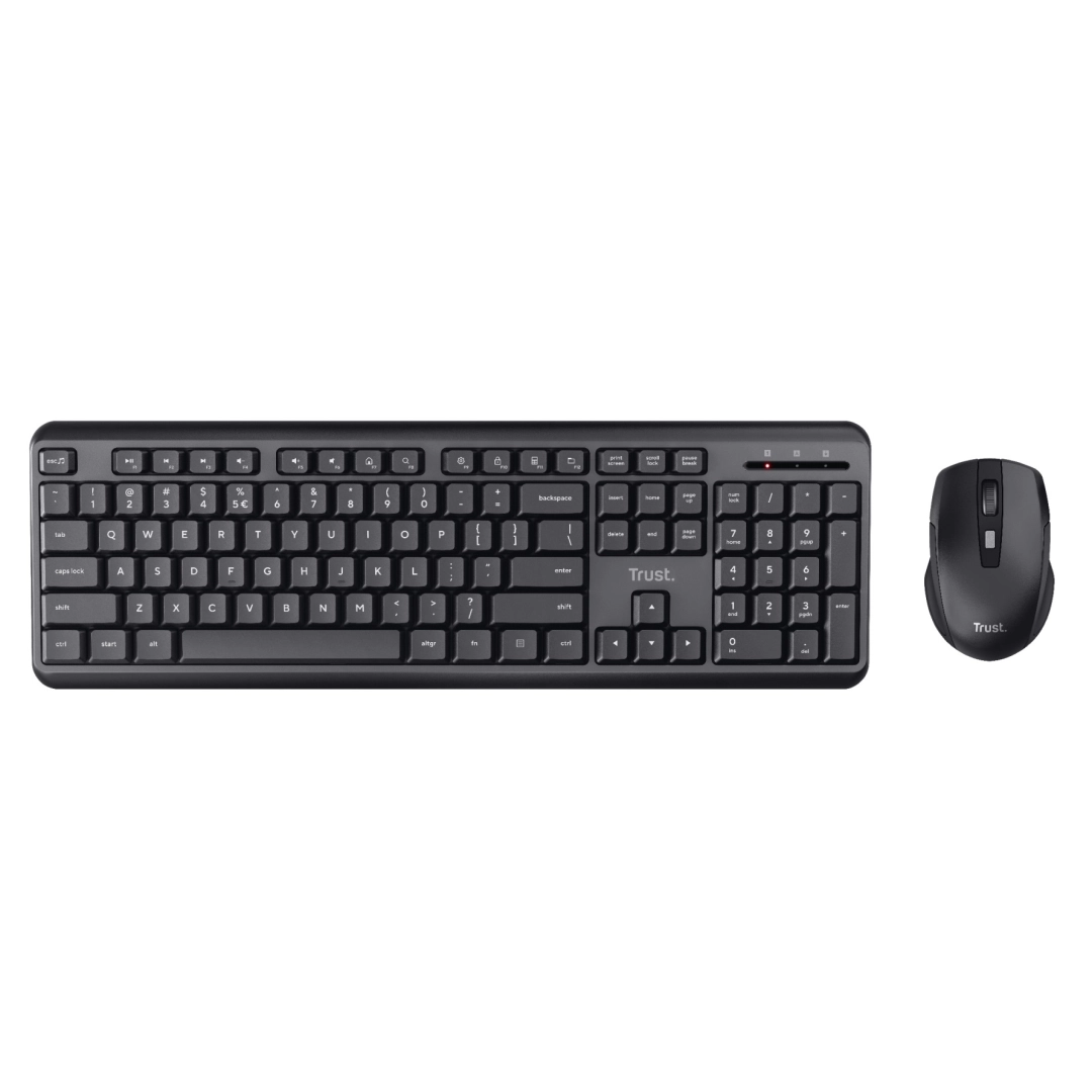Trust Combo Ody Silent WL RU Qora klaviatura va sichqonchasi