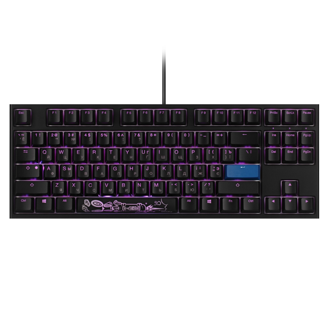 Клавиатура Ducky One 2 TKL RGB LED UA/RU Cherry Blue (Black-White)