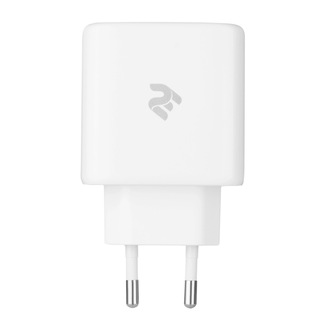 Сетевое зарядное устройство 2E Wall Charger USB-C PD3.0, USB-A QC3.0, Max 30W, white