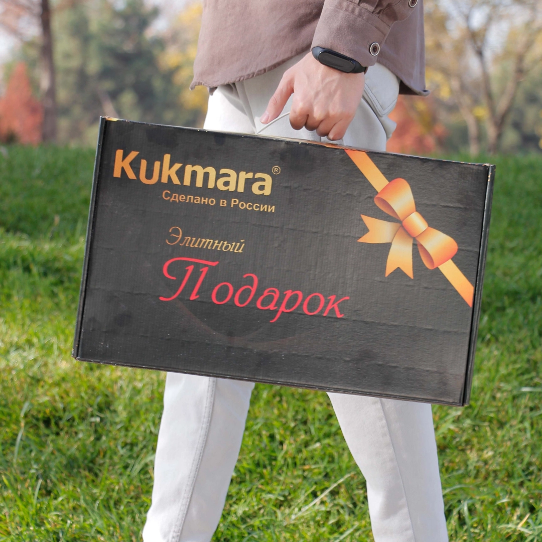 Yangi yil sovg‘asi: Kuydirmas qoplamali, dastali, 260/60 mm.lik Kukmara tovasi (qora marmar) + hashamdor quti