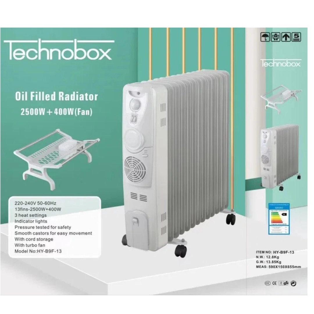 Масляный обогреватель Technobox HY-B9F-13 Белый - фото №1 Масляный обогреватель Technobox HY-B9F-13 Белый