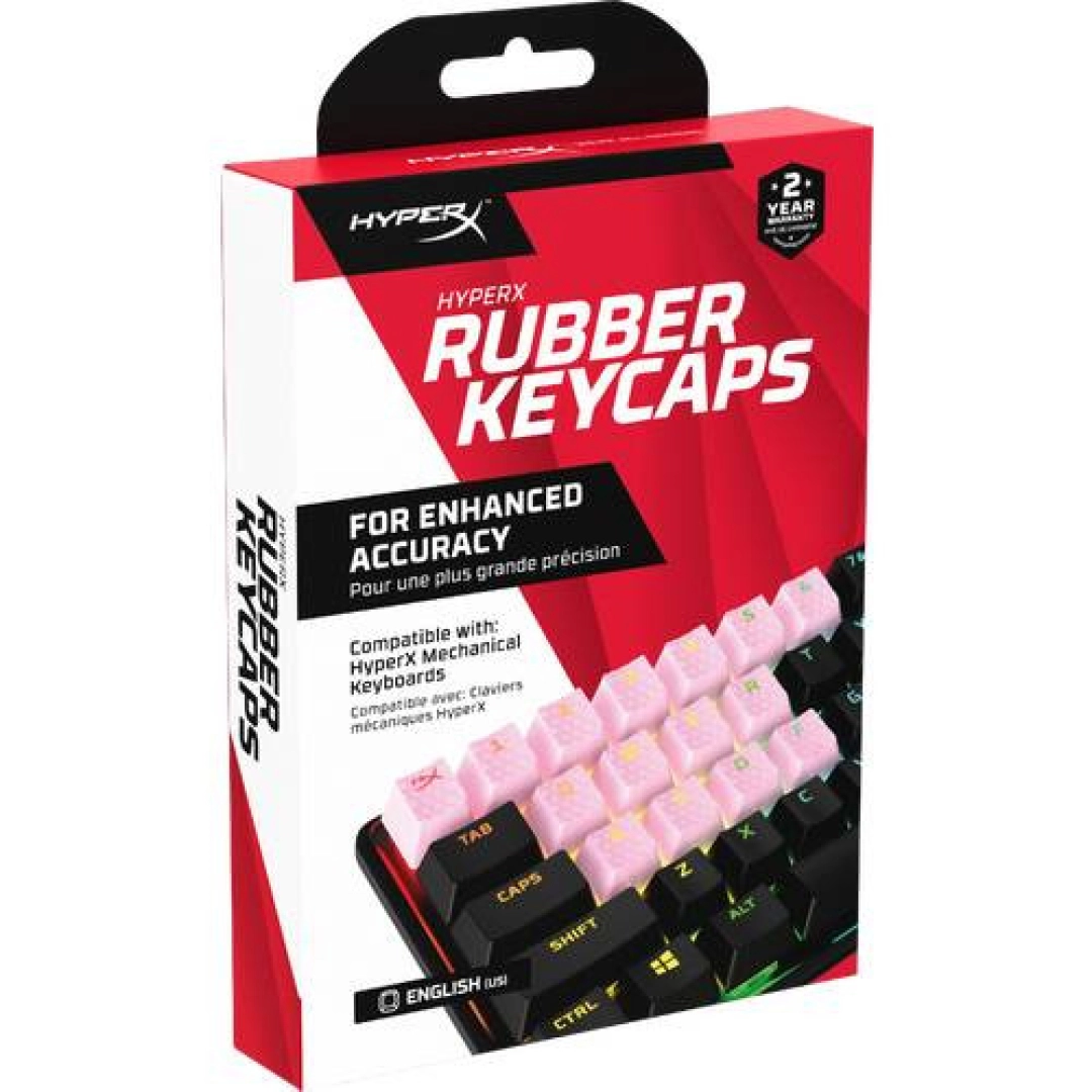 Комплект кейкапов HyperX Rubber Game Accy Kit, US Pink