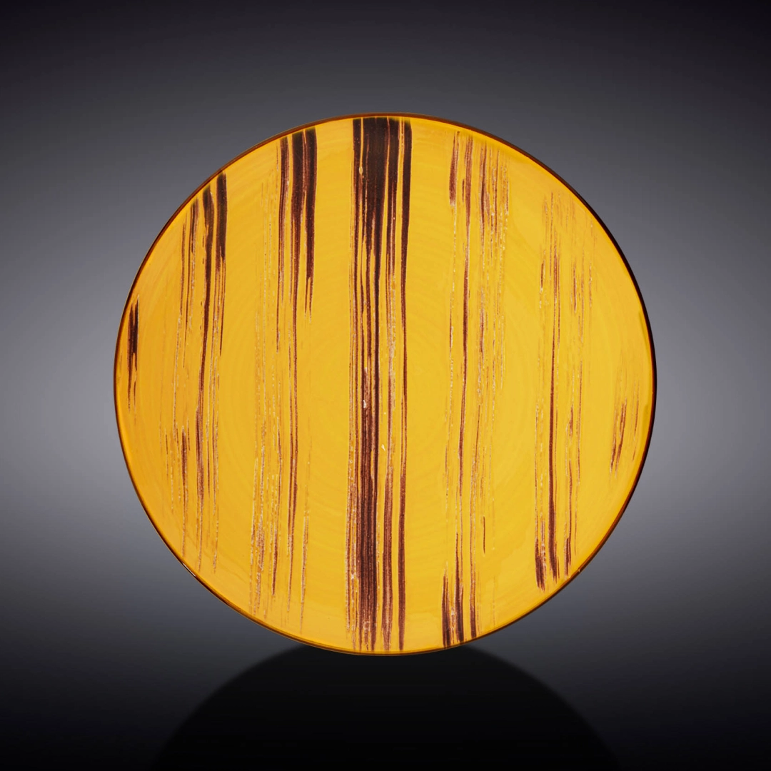 Wilmax WL-668413/A dumaloq tarelkasi, 23 sm (sariq)