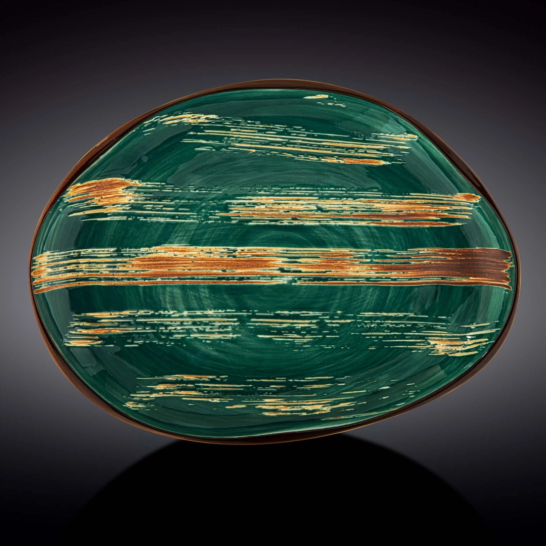 Wilmax 33x24,5 sm WL-668542 / A (yashil) tosh shaklidagi idishi