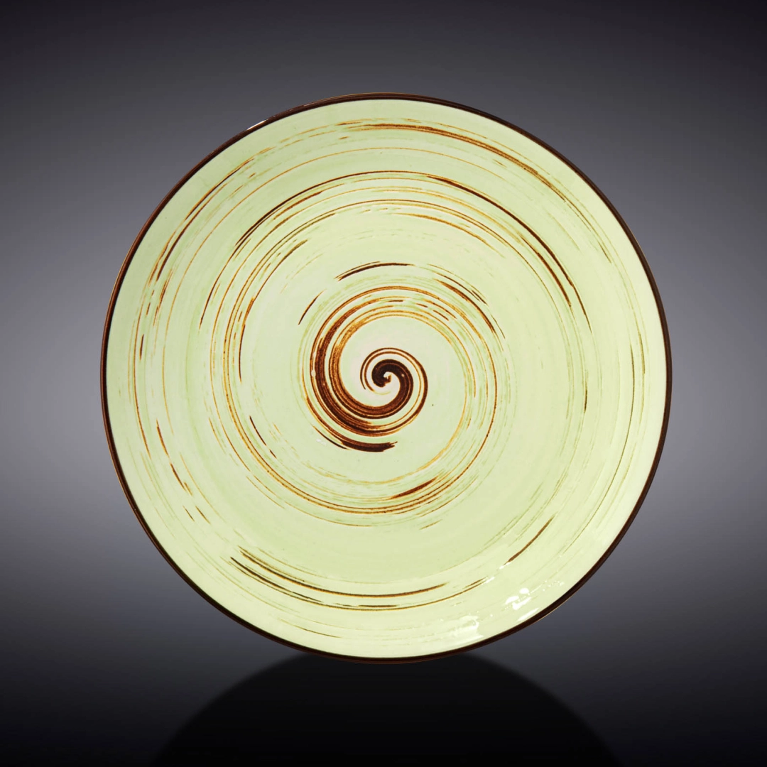 Wilmax WL-669113/A dumaloq tarelkasi, 23 sm (pista rang)