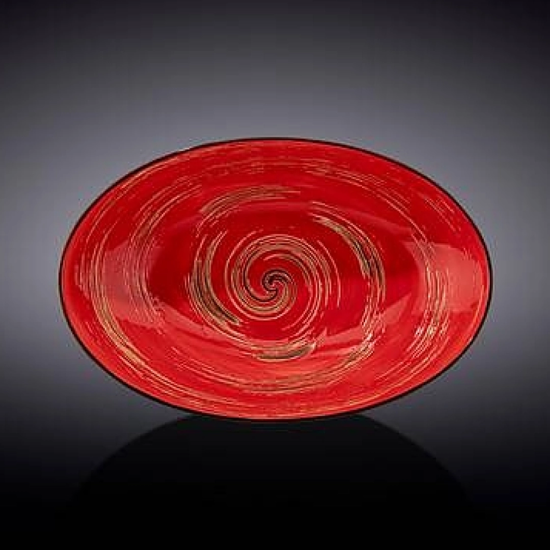 Wilmax WL-669241/A oval salat idishi, 30x19,5x7 sm, qizil