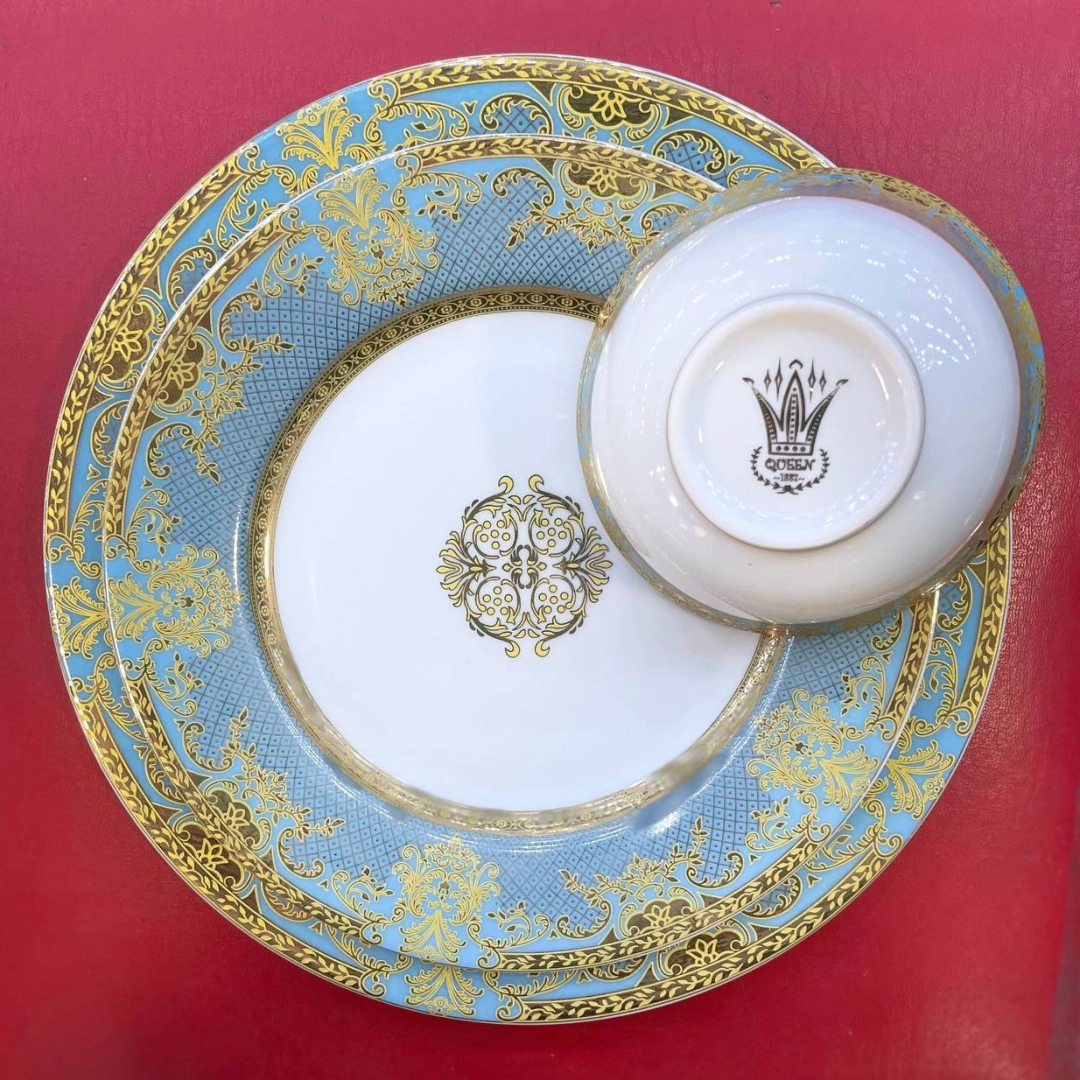 QUEEN terma servizi (QIZIL-QORA-YASHIL-KO'K) 12 kishilik, 76 ta buyum