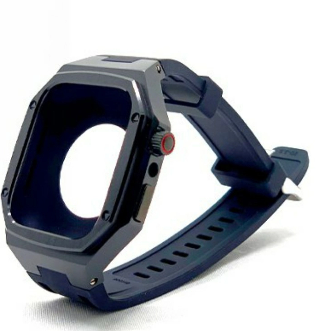 Zanglamaydigan po&lsquo;latdan yasalgan soatlar uchun tasma, silikon 44/45 mm (To'q ko'k)