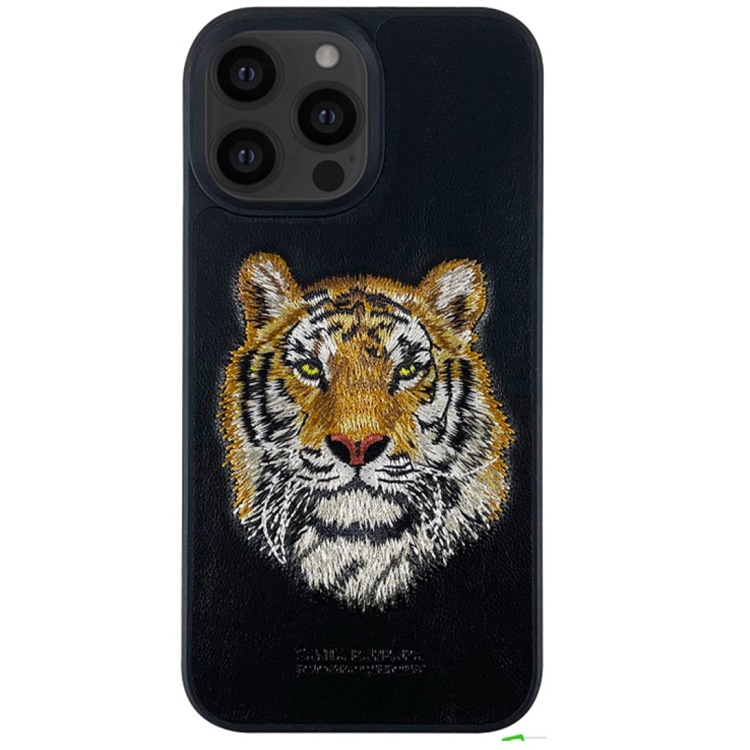 iPhone 14 Pro/14 Pro max uchun "Tiger" Santa Barbara Polo Savanna qora bezakli g'ilofi